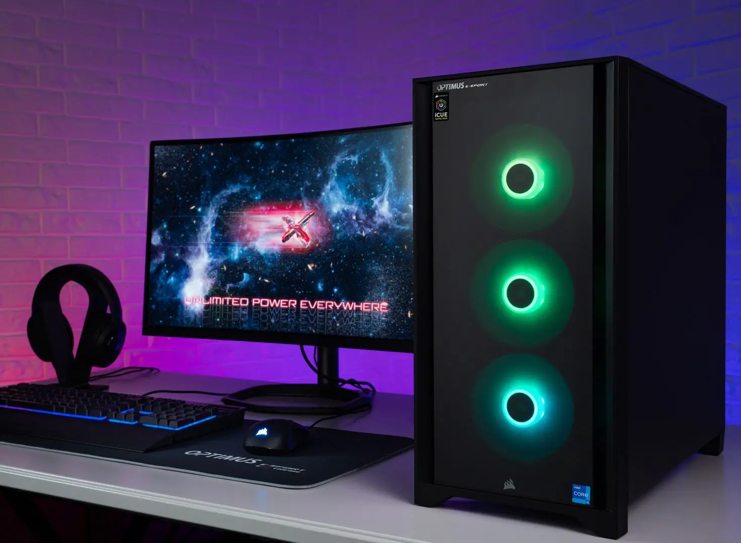 Sistem PC Optimus E-Sport GB550T-CR1 AMD Ryzen 7 3800X 16GB DDR4/1TB SSD (Black)