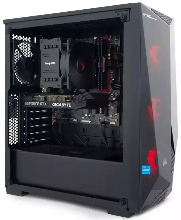 Sistem PC Optimus E-Sport GB660T-CR3 Intel Core i5-12400F 16GB DDR4/500GB SSD W11 (Black)