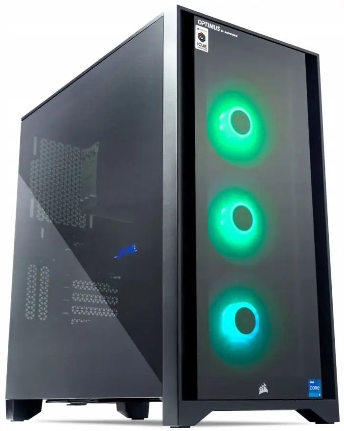 Sistem PC Optimus E-Sport GZ590T-CR9 Intel Core i5-11600K 16GB DDR4/ 1TB SSD GeForce RTX 3060 W10 (Black)