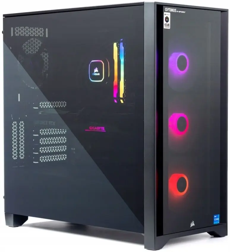 Sistem PC Optimus EXT GZ590T-CR10 Intel Core i7-11700K 16GB DDR4/1TB SSD GeForce RTX 3060 W10 (Black)
