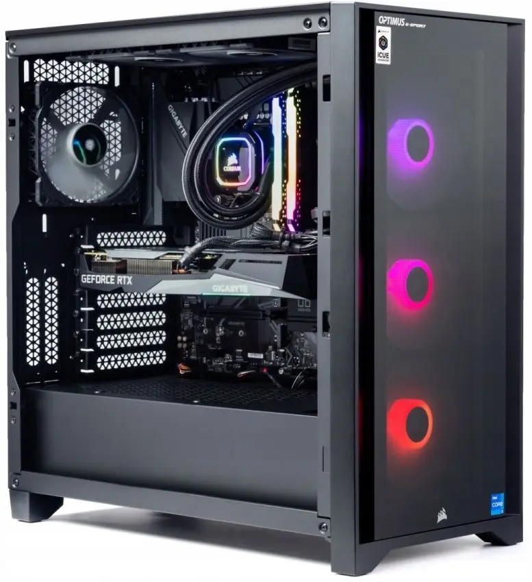 Sistem PC Optimus EXT GZ590T-CR10 Intel Core i7-11700K 16GB DDR4/1TB SSD GeForce RTX 3060 W10 (Black)