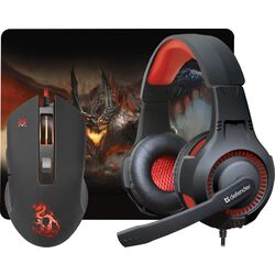 Gaming set 3in1 mouse + casti + covoras pentru mouse Defender Devourer MHP-006 (Black/Red)