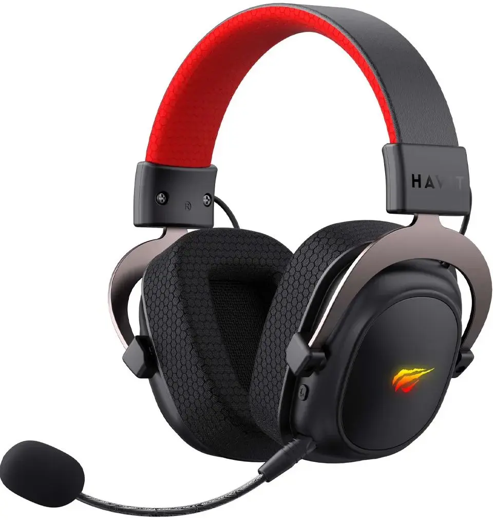 Casti fara fir Havit Gamenote H2002BG (Black/Red) - 2