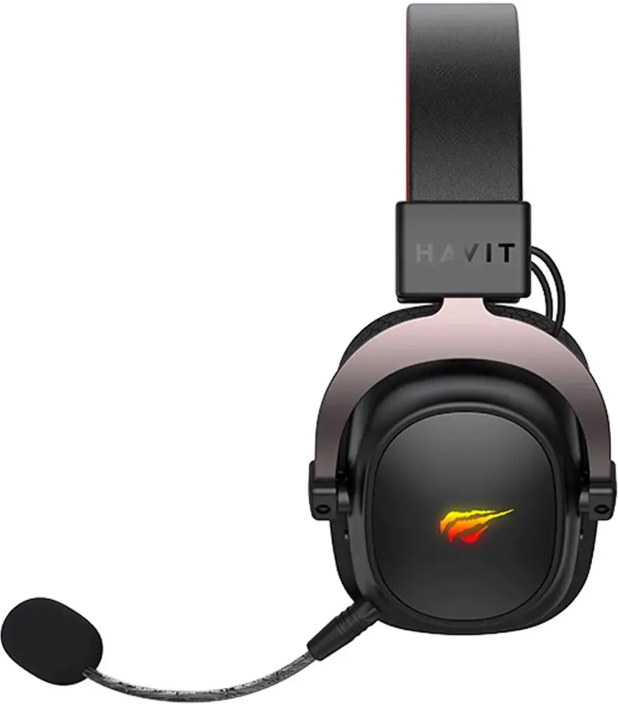 Casti fara fir Havit Gamenote H2002BG (Black/Red) - 3