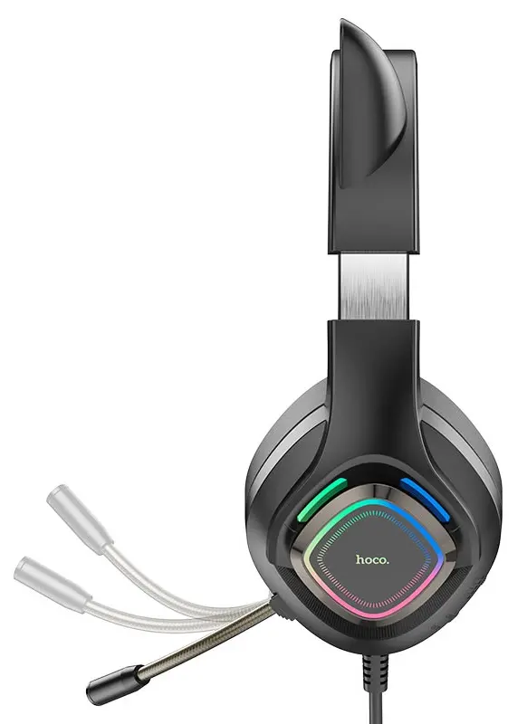 Casti Hoco W107 Cute Cat Elf (Black/Green)