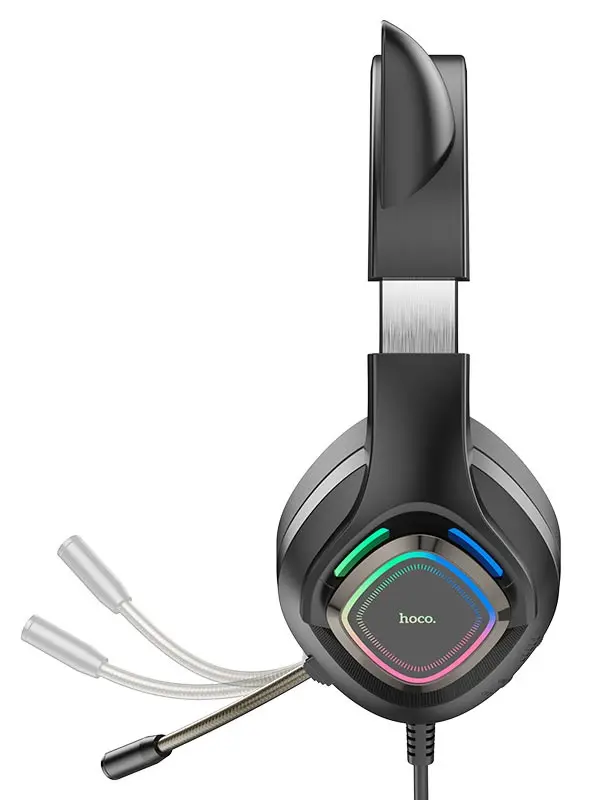 Наушники Hoco W107 Cute Cat Phantom (Black/Pink)