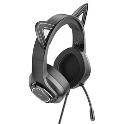 Наушники Hoco W107 Cute Cat Phantom (Black/Pink) Thumb