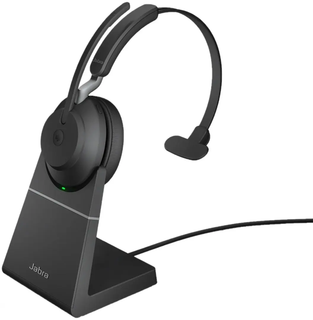 Casti fara fir + statie de incarcare Jabra Evolve2 65 MS USB C (Black)