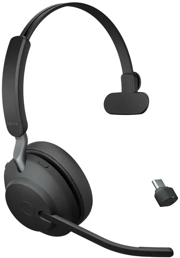 Casti fara fir + statie de incarcare Jabra Evolve2 65 UC Set (Black)