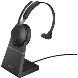 Casti fara fir + statie de incarcare Jabra Evolve2 65 UC Set (Black)