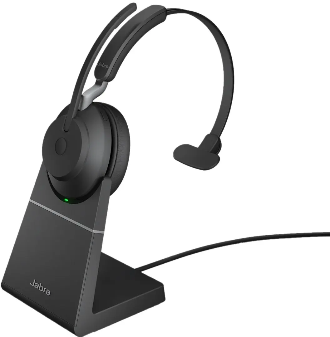 Casti fara fir + statie de incarcare Jabra Evolve2 65 UC Set (Black)