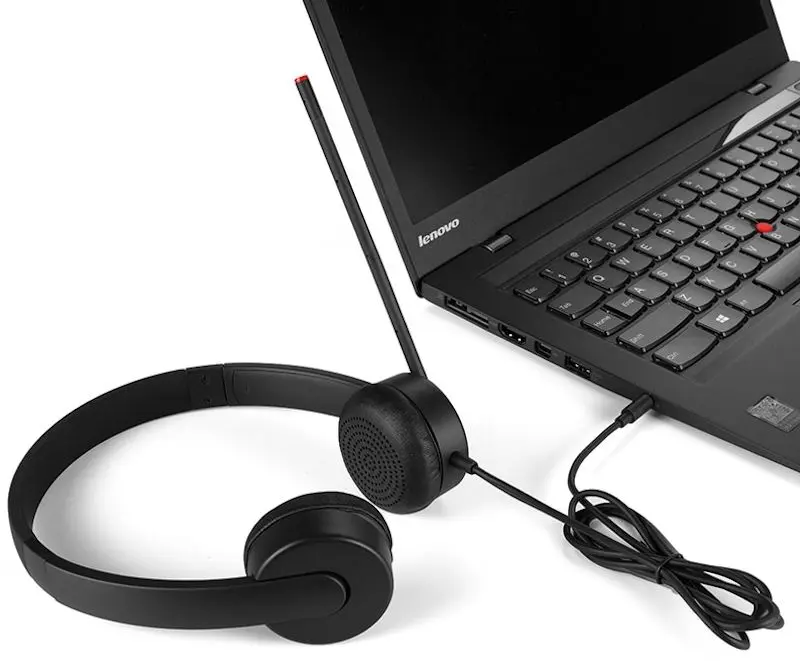 Casti Lenovo Essential Stereo Analog Headset (Black)