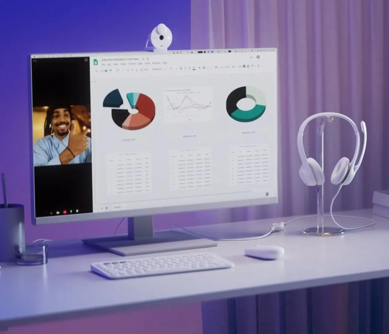 Casti Logitech H390 (Off-White) - 7