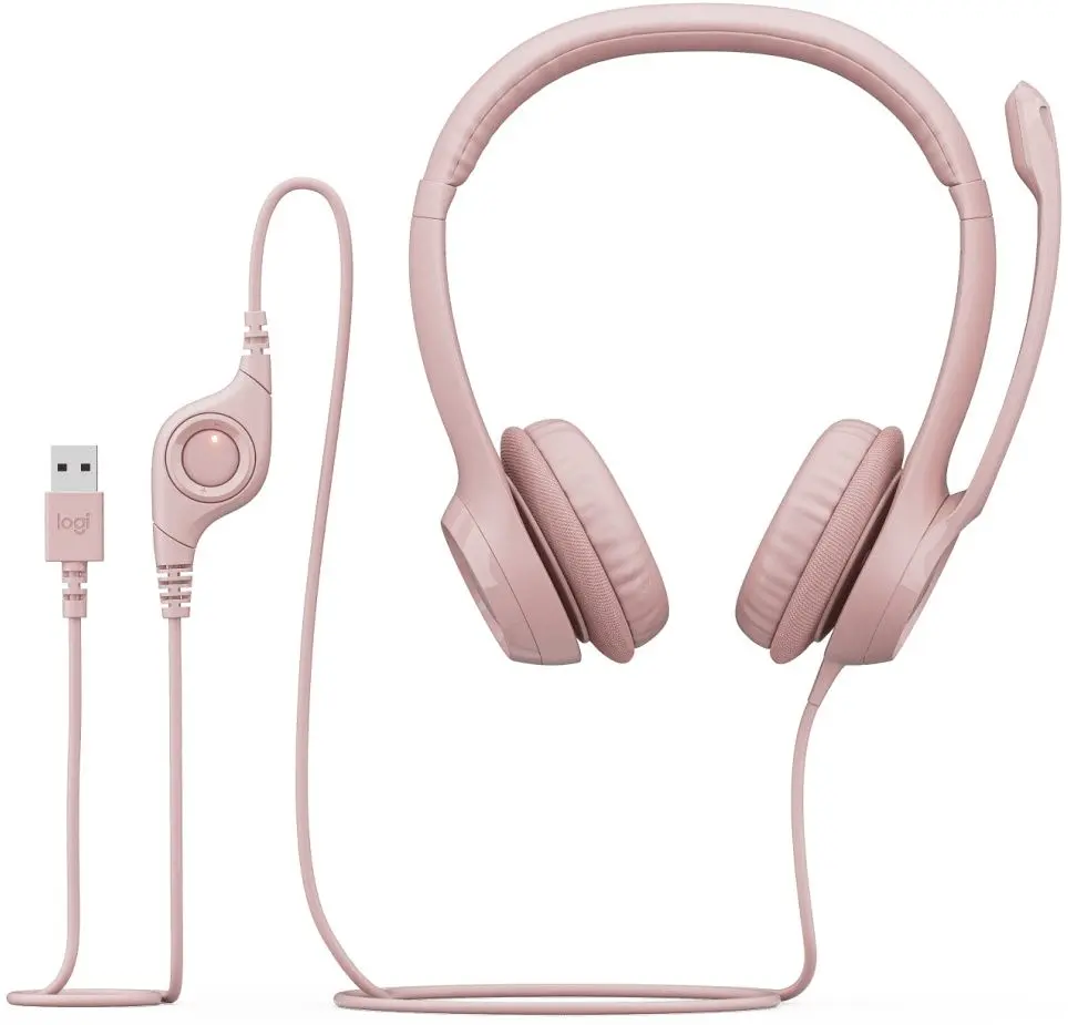 Casti Logitech H390 (Rose) - 5