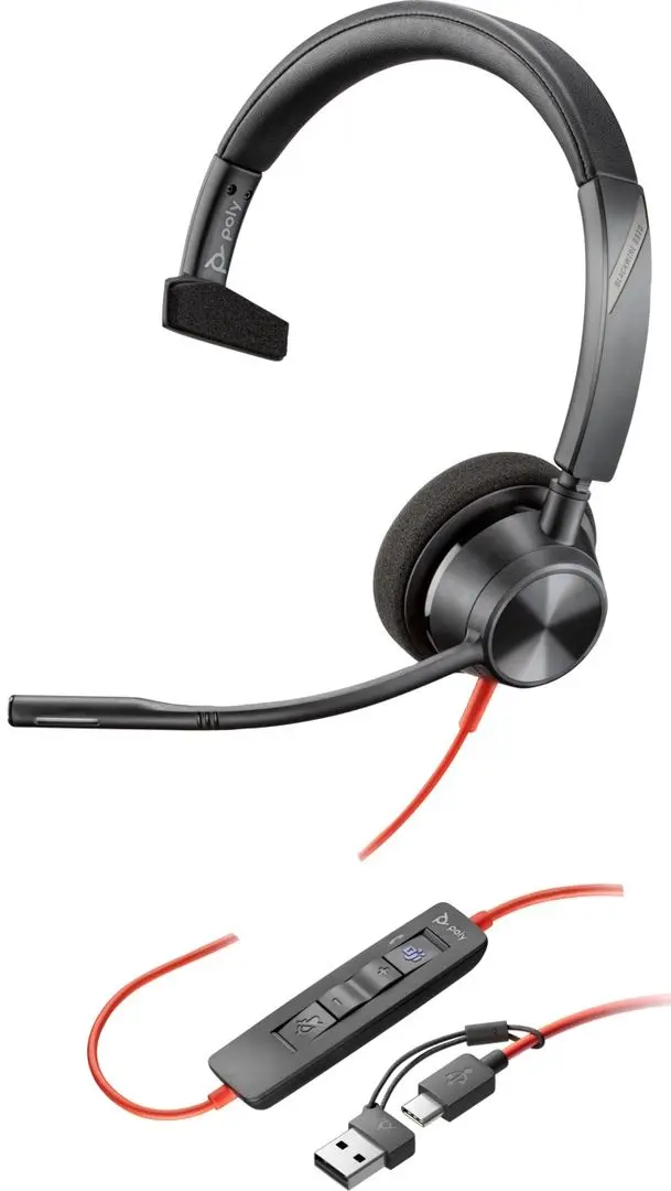 Casca mono Plantronics Poly Blackwire 3310 (Black)