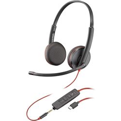 Casti Plantronics Poly Blackwire 3225 (Black/Red)