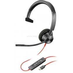 Casca mono Poly Blackwire 3310 767F8AA (Black)