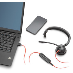 Casca mono Poly Blackwire 3315-M 76J15AA (Black) Thumb