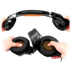 Casti Real-El GDX-7700 (Black/Orange) Thumb
