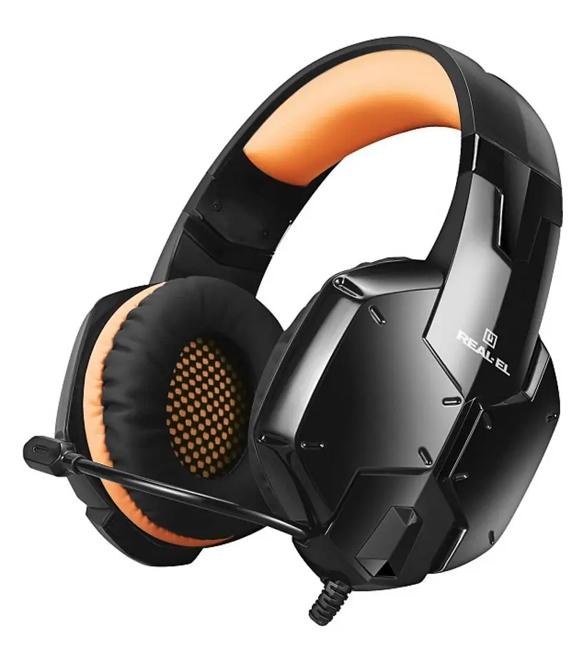 Casti Real-El GDX-7700 (Black/Orange)