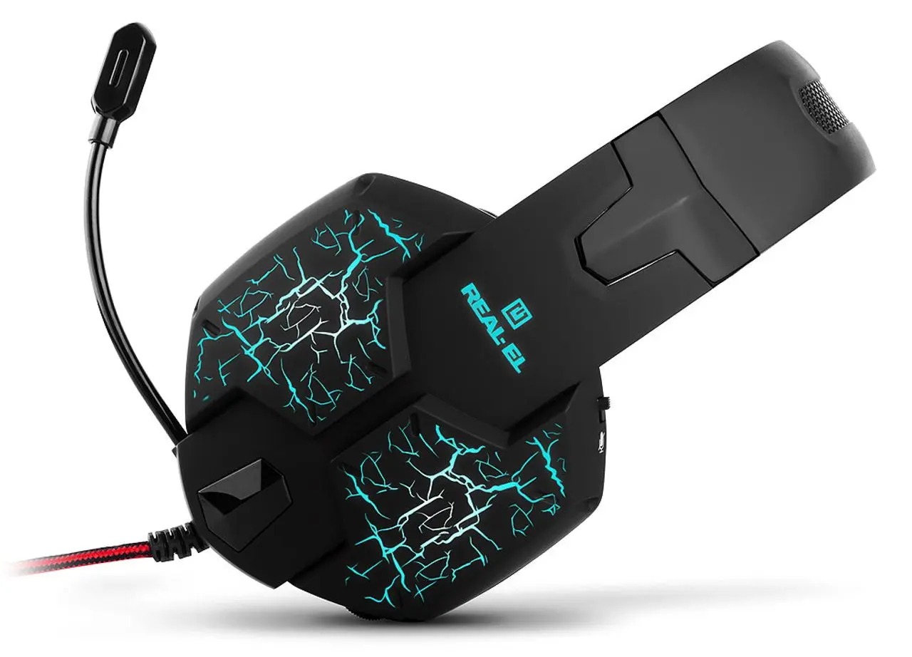 Casti Real-El GDX-7750 (Black/Red)