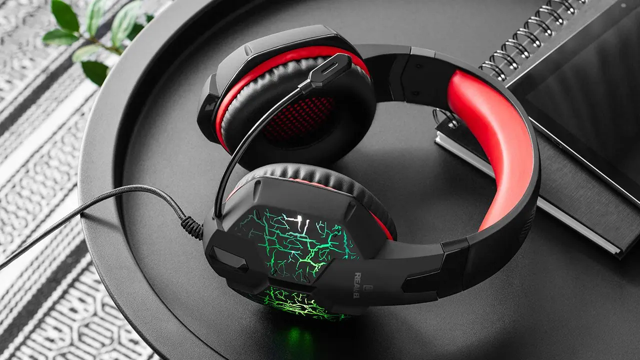 Casti Real-El GDX-7750 (Black/Red)