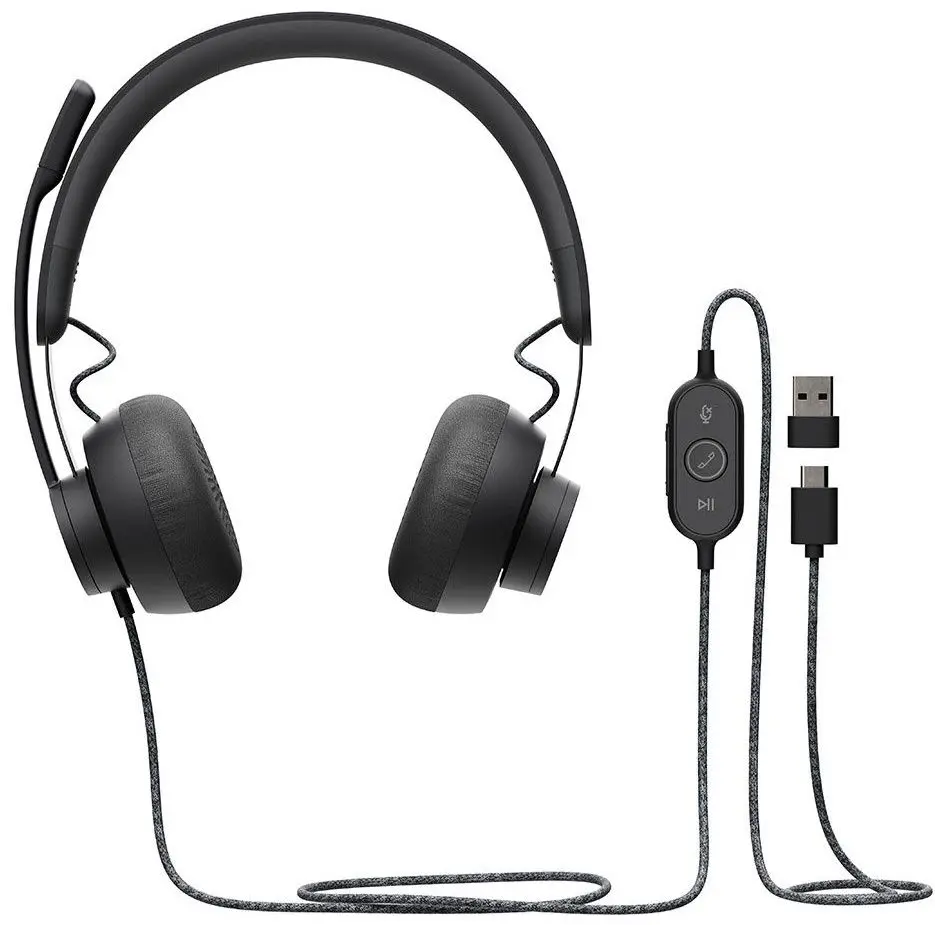Casti Logitech Zone Teams 981-000870 (Graphite) - 3