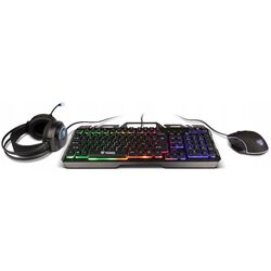 Gaming set 3in1 tastatură + casti + mouse Yenkee YGS 02 (Black)