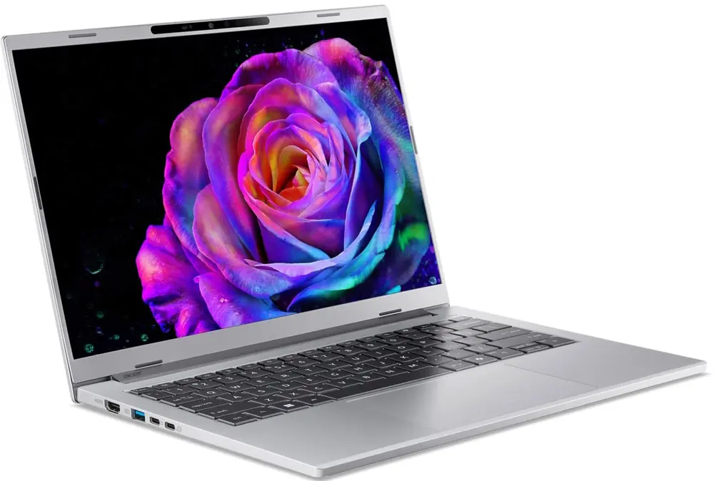 Laptop Acer Aspire 14 AI OLED A14-61M Ryzen AI 7 350 32GB/1TB Linux Ubuntu (Pure Silver)