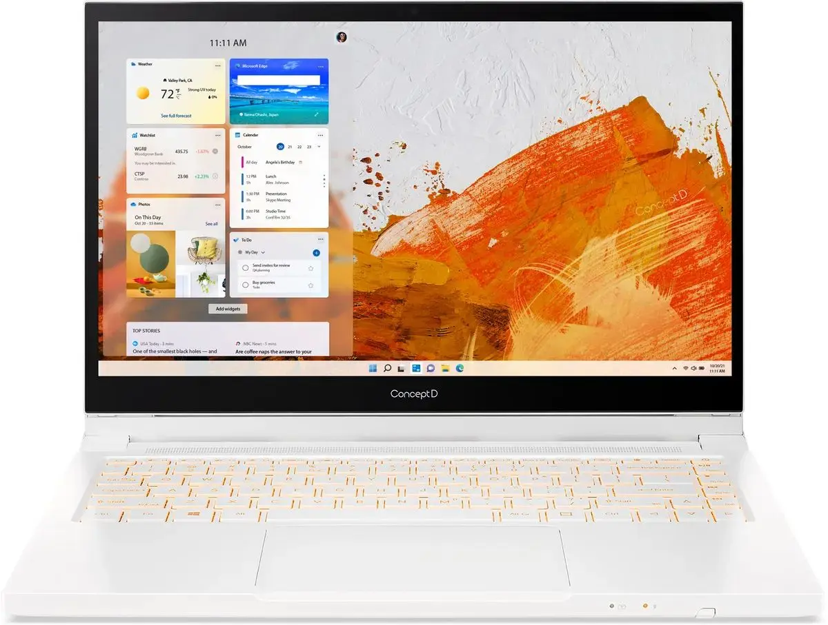 Ноутбук Acer ConceptD 3 Ezel CC315-73G-508U Intel Core i5-11400H 16GB DDR4/512GB SSD (White)