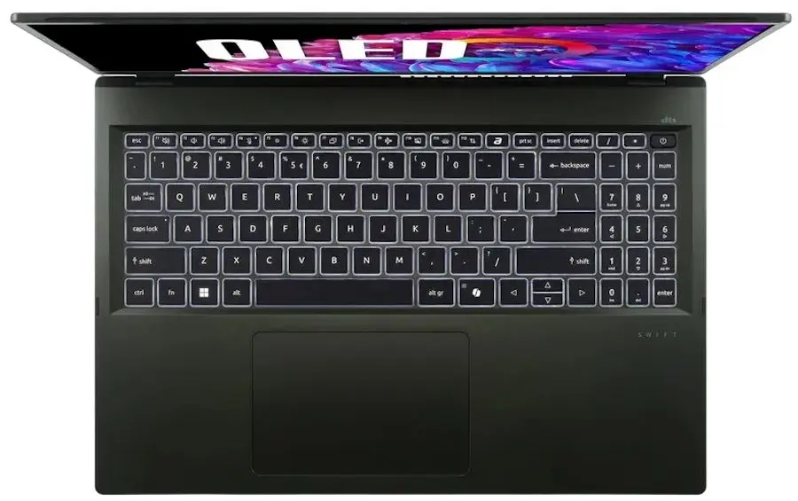 Laptop Acer Swift Edge 16 OLED SFE16-44 AMD Ryzen 7 8840U 16GB DDR5/1TB SSD (Olivine Black)