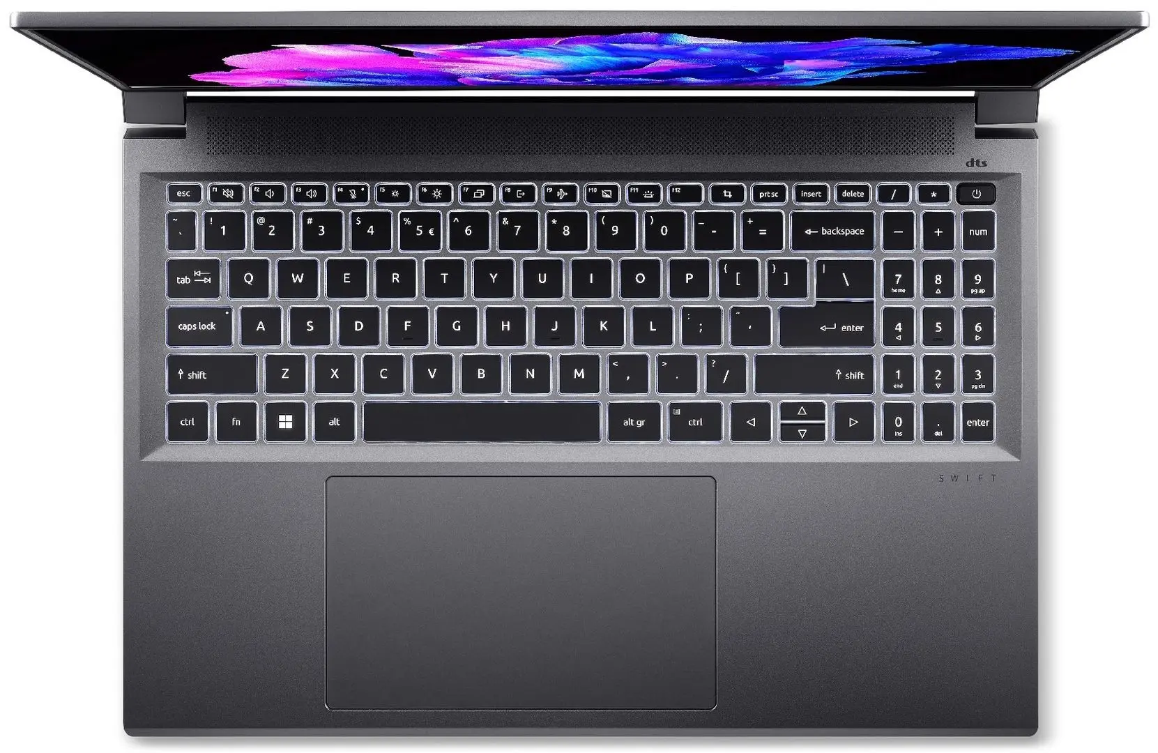 Laptop Acer Swift X 16 AMD Ryzen 7 7840HS 16GB DDR5/1TB SSD (Steel Grey) - 4