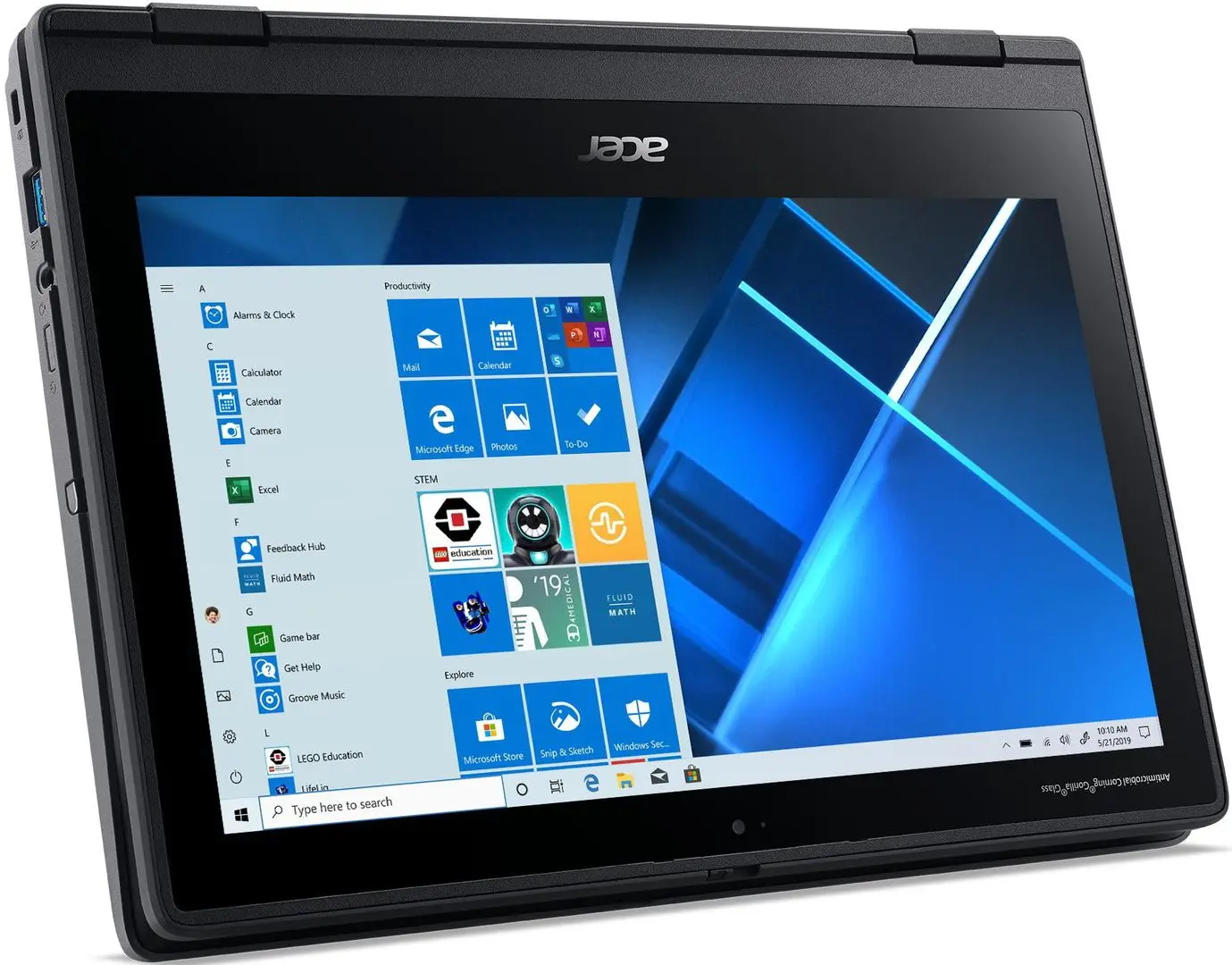 Ноутбук Acer TravelMate Spin B3 TMB311RN-31-P8XZ Intel Pentium Silver N5030 4Gb DDR4/128Gb SSD W10Pro (Black) - 3