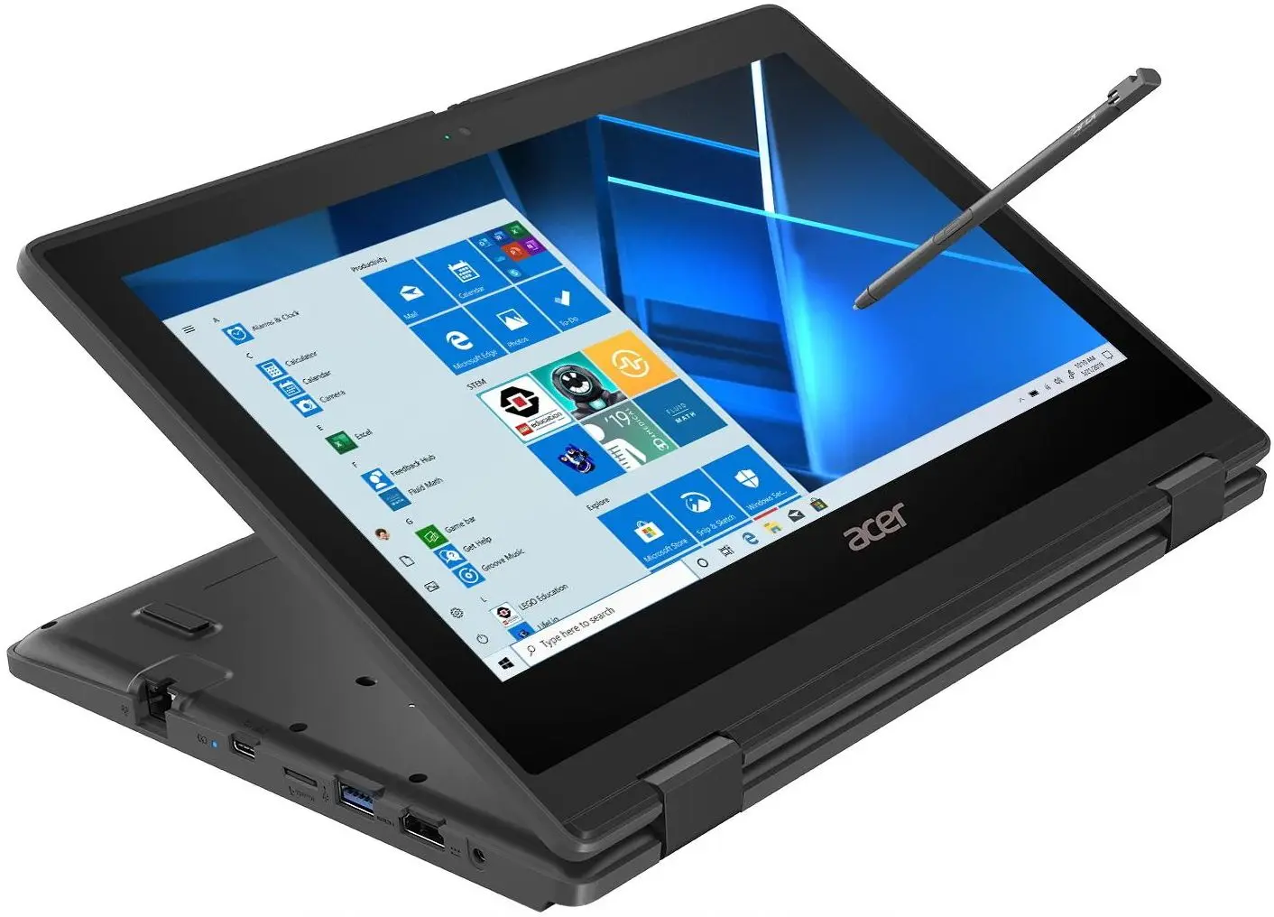 Ноутбук Acer TravelMate Spin B3 TMB311RN-31-P8XZ Intel Pentium Silver N5030 4Gb DDR4/128Gb SSD W10Pro (Black) - 4