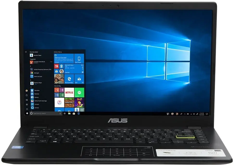 Laptop Asus E410M Intel Celeron N4020 4GB DDR4/64GB HDD (Black)
