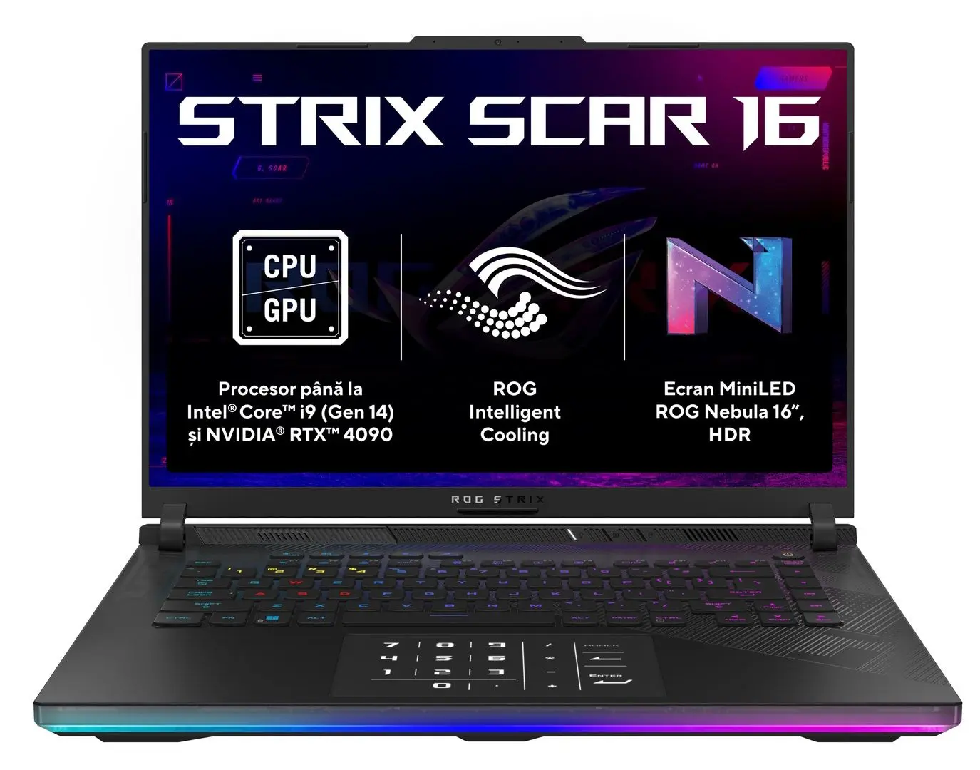 Laptop Asus ROG Strix Scar 16 G634JZR-N4078 Intel Core i9-14900HX 2x32GB DDR5/1TB SSD (Black)
