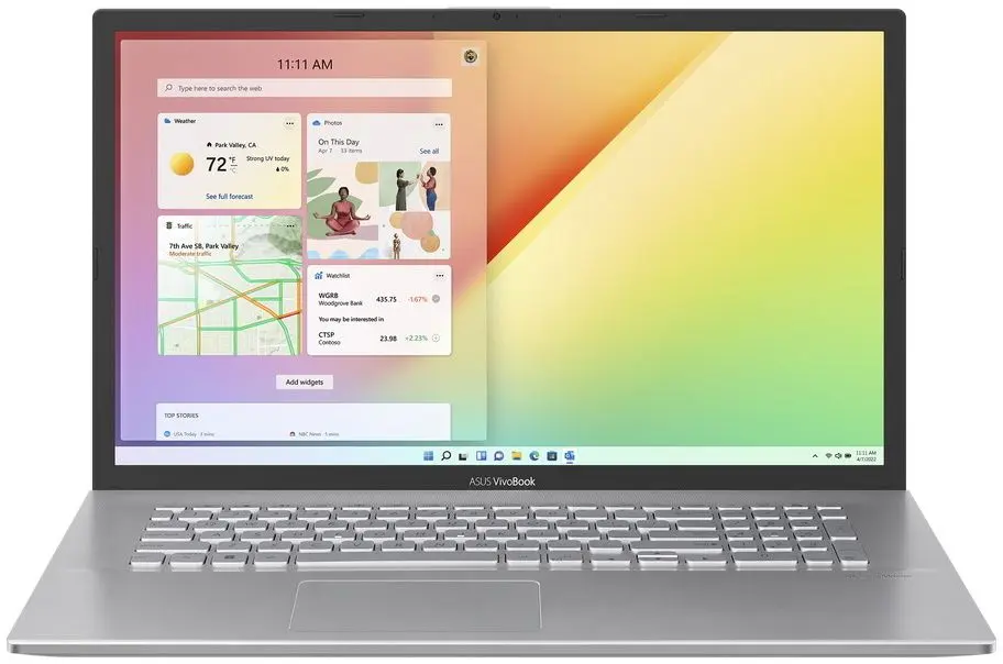 Laptop Asus Vivobook 17 X712EA Intel Core i5-1135G7 12GB DDR4/512GB SSD (Transparent Silver)