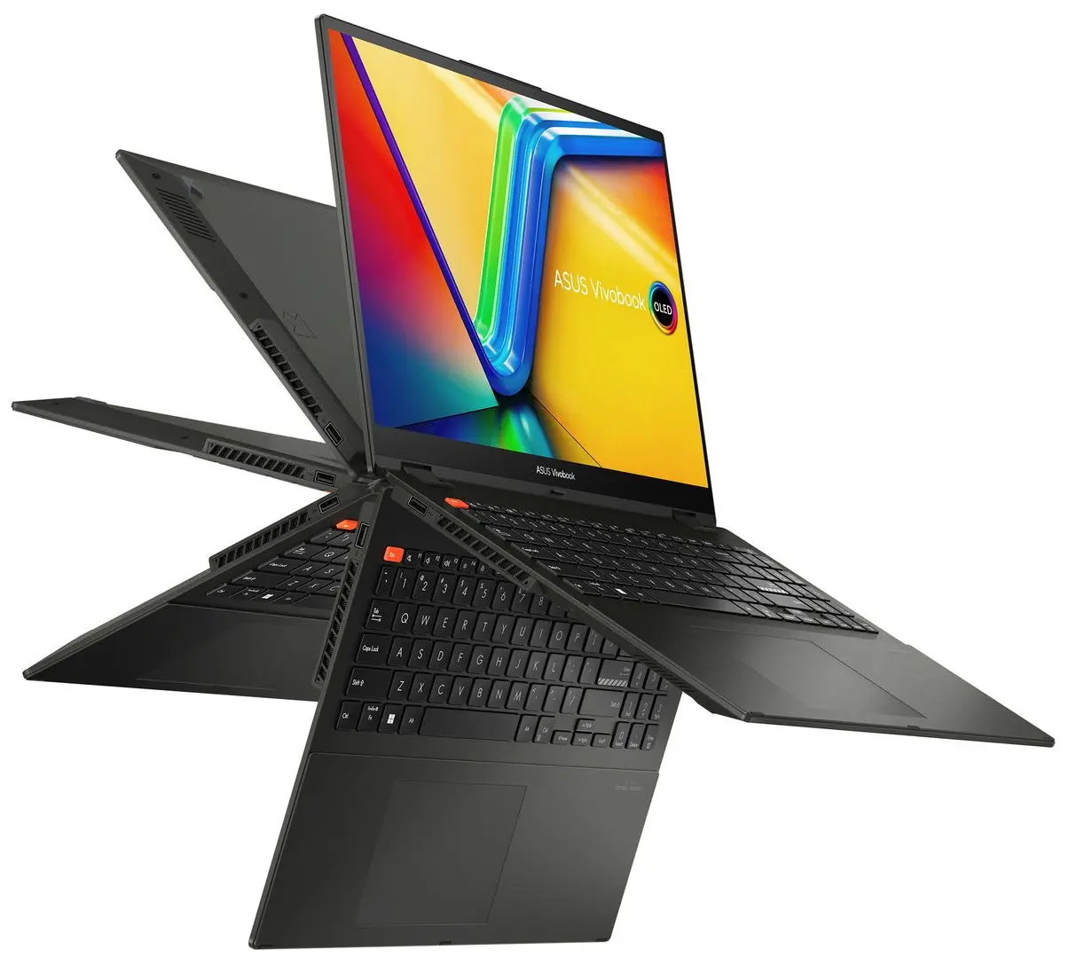 Laptop Asus VivoBook S 16 Flip OLED TP3604VA-MY117X Intel Core i9-13900H 16GB DDR4/1TB SSD W11P (Midnight Black)