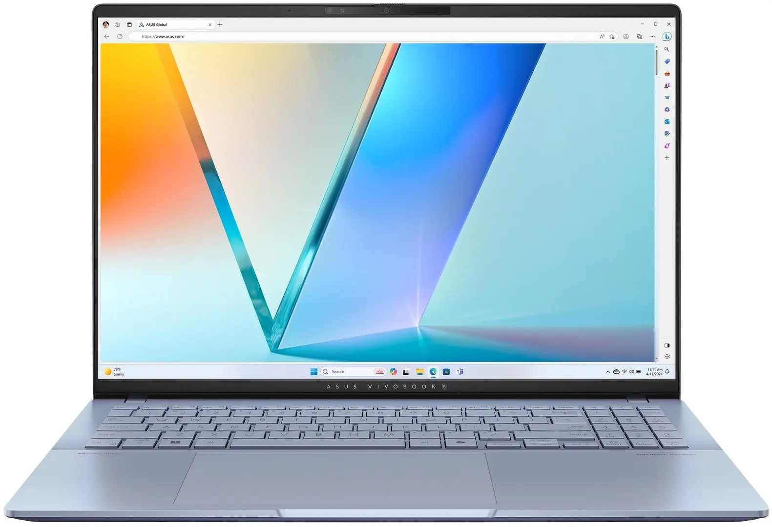Laptop Asus Vivobook S 16 OLED S5606MA-MX080 Intel Core Ultra 9 185H 1x16GB LPDDR5X/1TB SSD (Mist Blue)