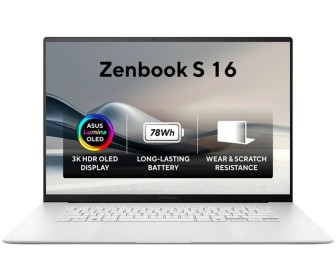 Ноутбук Asus Zenbook S 16 OLED UM5606WA AMD Ryzen AI 9 HX 370 32GB DDR5/1TB SSD (Scandinavian White)