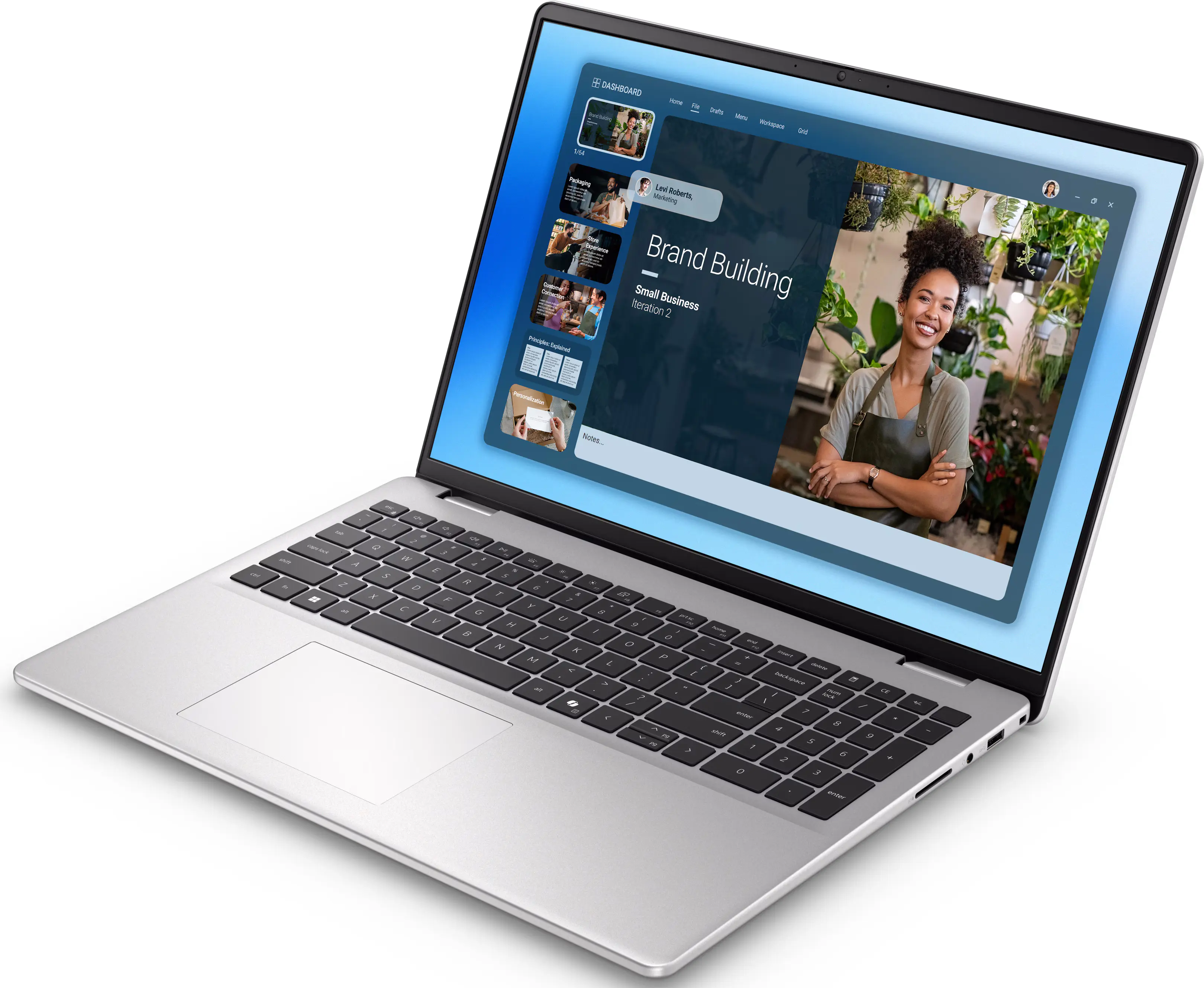 Ноутбук Dell 16 DC16251 Intel Core 7 150U 16GB/1TB Win11Pro (Silver) - 2