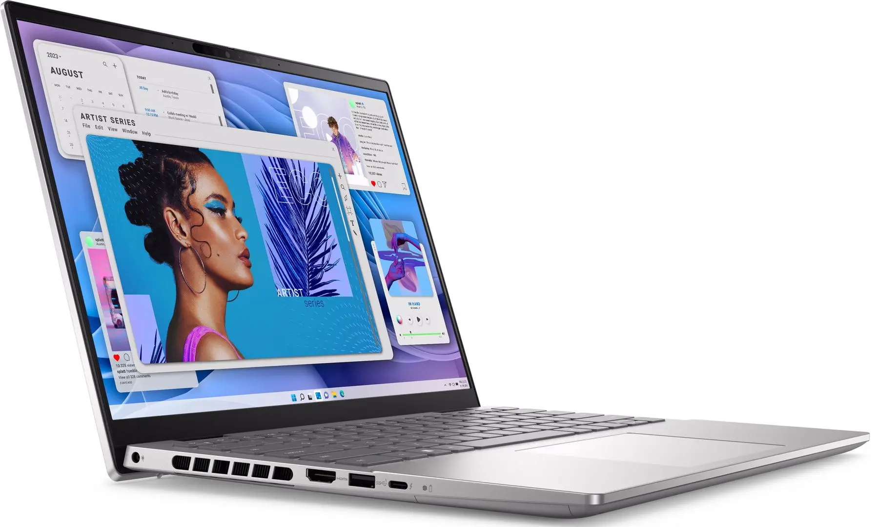 Laptop Dell Inspiron Plus 7430 Intel Core i7-13700H 16GB LPDDR5/1TB SSD W11P (Platinum Silver) - 3