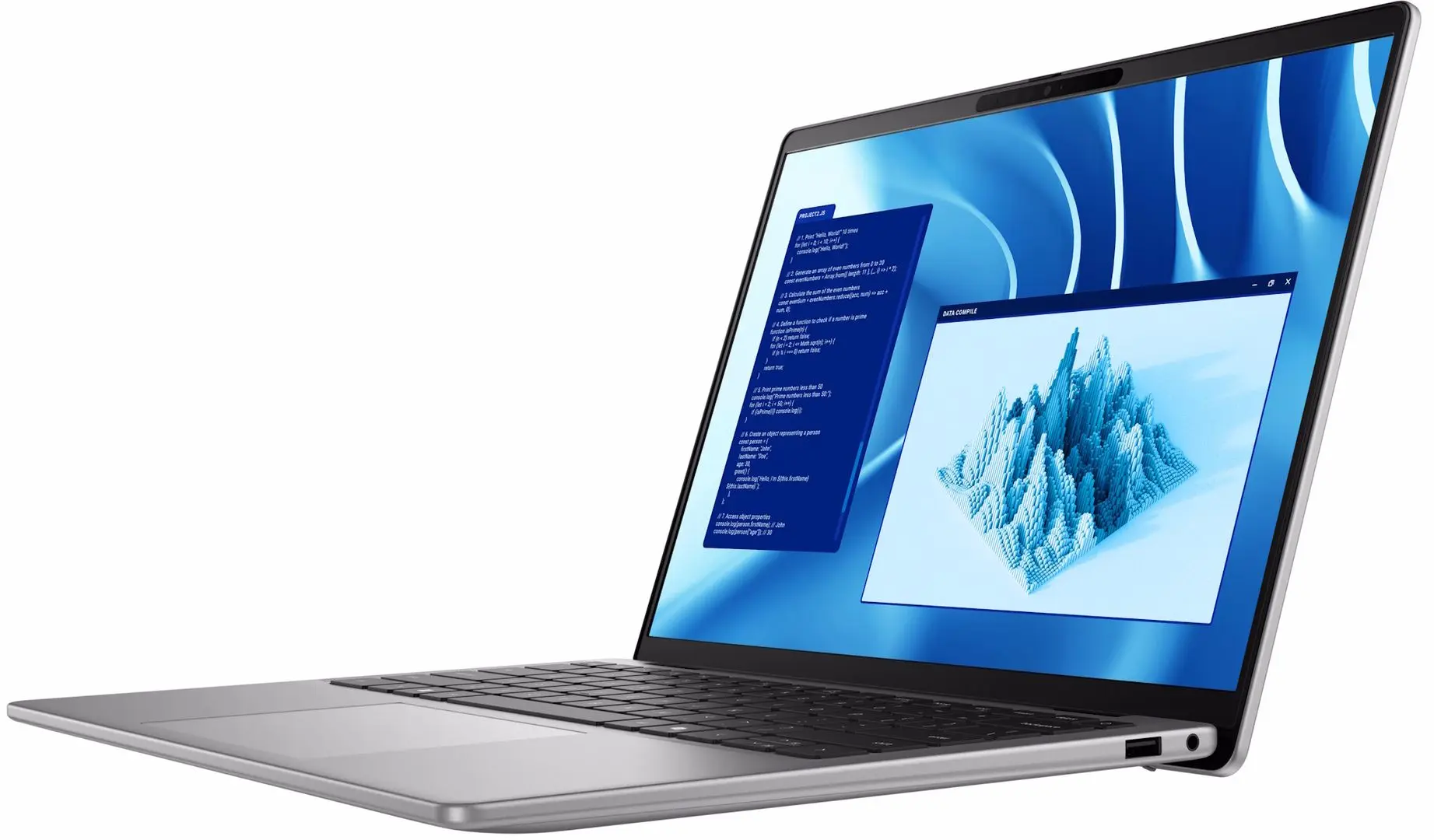 Laptop Dell Latitude 7455 Qalcomm Snapdragon X Elite X1E-80-100 32GB DDR5/512GB SSD (Silver)