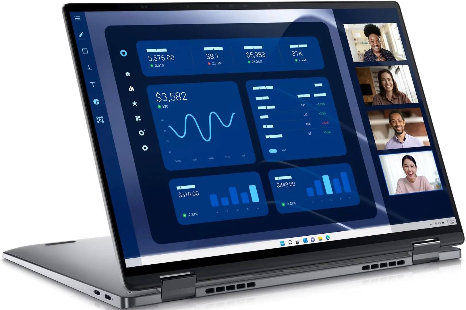 Laptop Dell Latitude 9450 2in1 Intel Core Ultra U7 165U 32GB DDR5/1TB SSD W11Pro (Grey)