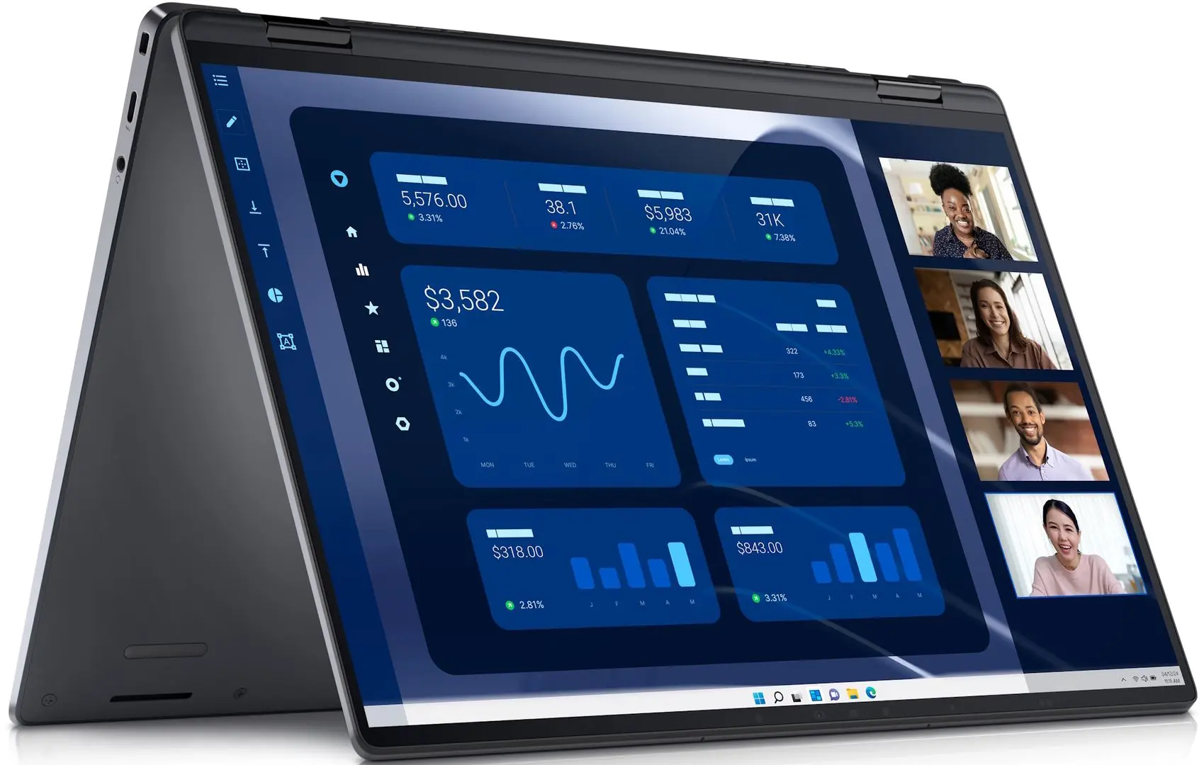 Laptop Dell Latitude 9450 2in1 Intel Core Ultra U7 165U 32GB DDR5/1TB SSD W11Pro (Grey)