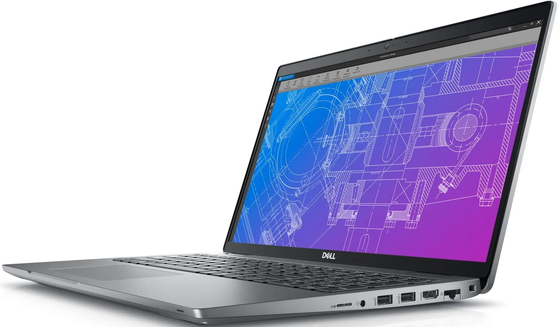 Laptop Dell Precision 3570 Intel Core i7-1255U 16GB DDR5/512GB SSD T550 W11Pro IR (Gray)