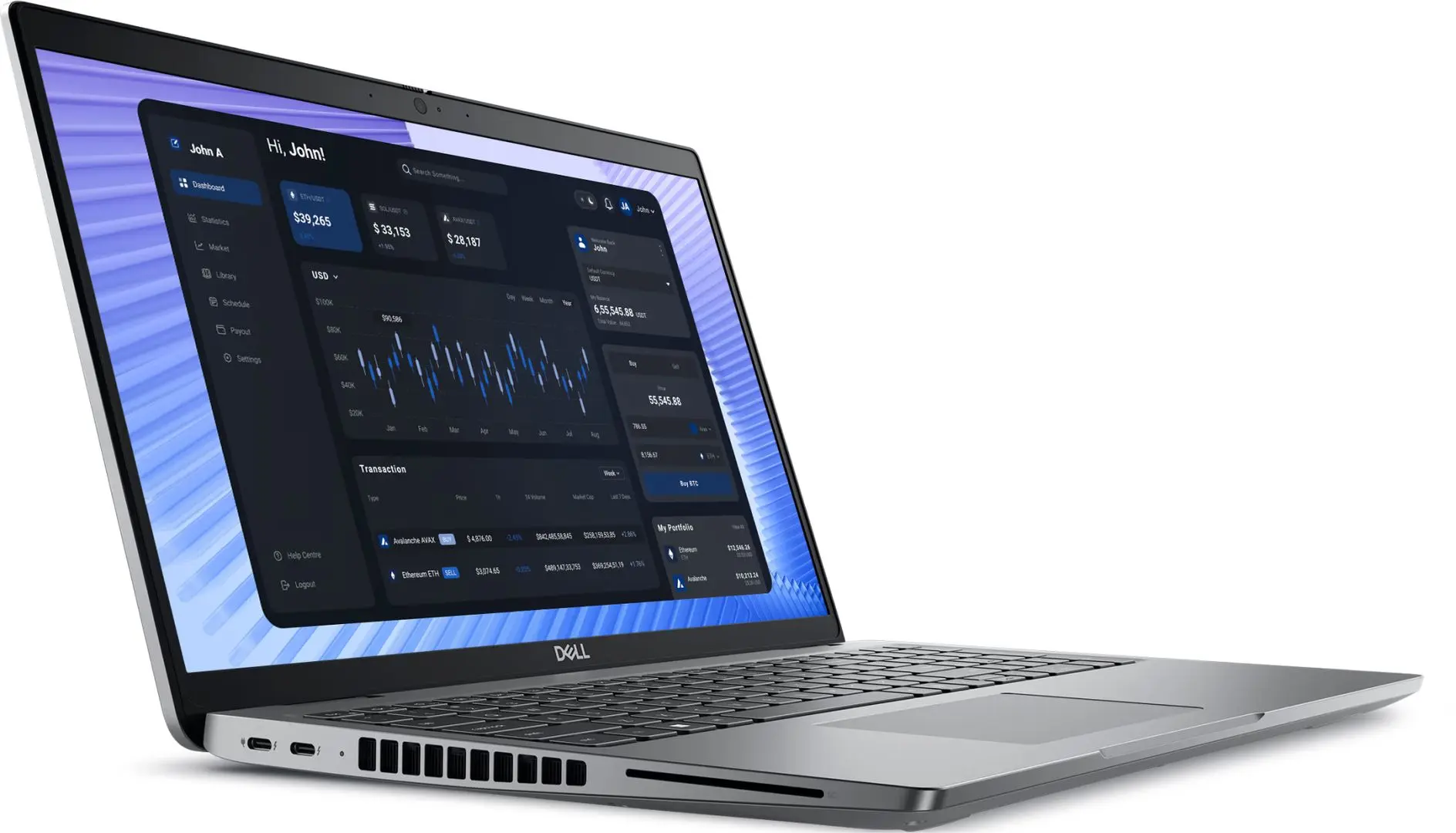 Laptop Dell Precision 3590 Intel Core Ultra 7 155H 2x16GB DDR5/512GB SSD W11Pro (Gray)