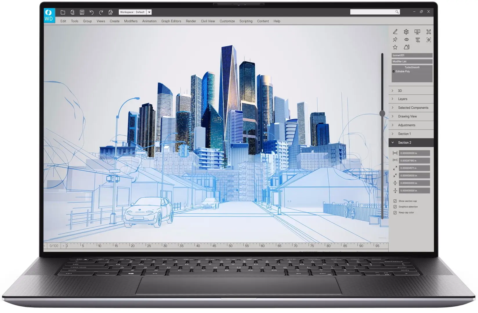 Laptop Dell Precision 5560 Intel Core i5-10400H 8GB DDR4/256GB SSD W10Pro Repack (Silver)