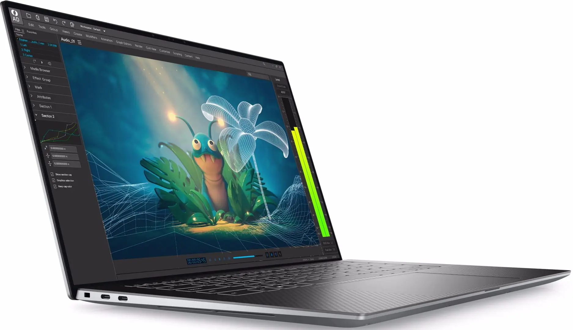 Laptop Dell Precision 5570 Intel Core i7-12800H 32GB DDR5/512GB SSD W11Pro (Grey)