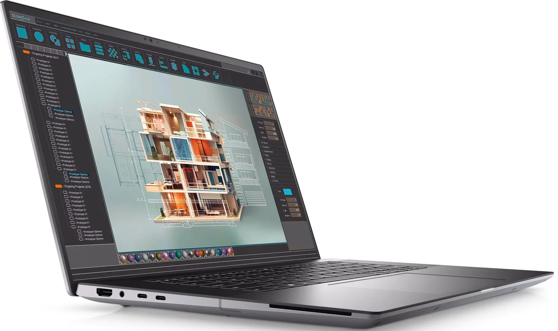 Laptop Dell Precision 5690 Intel Core Ultra 7 165H 32GB DDR5/1TB SSD W11P (Titan Gray) - 3